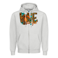 Dove Grey Love Fall Y'all Zipper Hoodie - CowhideDigitalArt