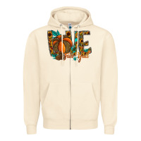 Sandshell Love Fall Y'all Zipper Hoodie - CowhideDigitalArt