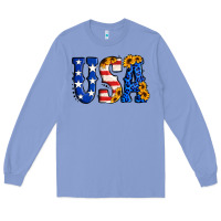 Colony Blue usa western font Long Sleeve Tee - Jasminsmagicworld