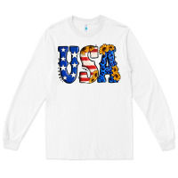White usa western font Long Sleeve Tee - Jasminsmagicworld
