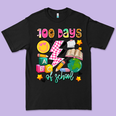 100 Days Of School Premium Tee Designed By Artiststas