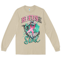 Mushroom refuse to sink cancer Long Sleeve Tee - CowGirlArtShop