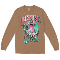 Toasted Coconut refuse to sink cancer Long Sleeve Tee - CowGirlArtShop