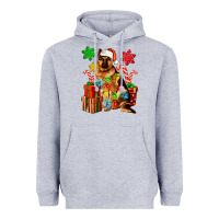 Heather Grey christmas german shepherd Heavyweight Hoodie - Artiststas