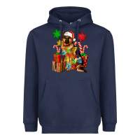 Navy christmas german shepherd Heavyweight Hoodie - Artiststas