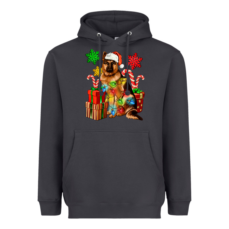 Christmas German Shepherd Heavyweight Hoodie by Artiststas | Teevron