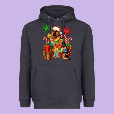 Christmas German Shepherd Heavyweight Hoodie Designed By Artiststas