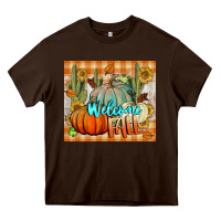 Chocolate Brown welcome fall tumbler Heavy Core Tee - BundleAndBundleShop