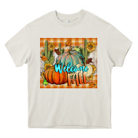 Cream welcome fall tumbler Heavy Core Tee - BundleAndBundleShop