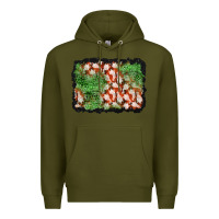 Army Green halloween ghost background Premium Hoodie - BundleAndBundleShop