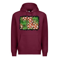 Burgundy halloween ghost background Premium Hoodie - BundleAndBundleShop
