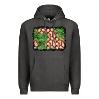 Charcoal Heather halloween ghost background Premium Hoodie - BundleAndBundleShop