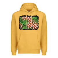 Mustard halloween ghost background Premium Hoodie - BundleAndBundleShop