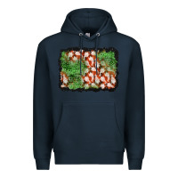 Navy halloween ghost background Premium Hoodie - BundleAndBundleShop