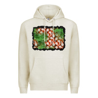 Oatmeal Heather halloween ghost background Premium Hoodie - BundleAndBundleShop