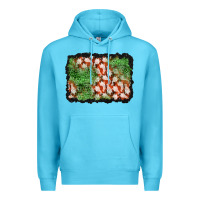 Ocean Blue halloween ghost background Premium Hoodie - BundleAndBundleShop
