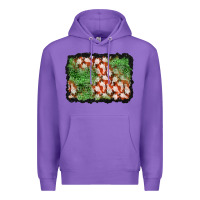Purple halloween ghost background Premium Hoodie - BundleAndBundleShop