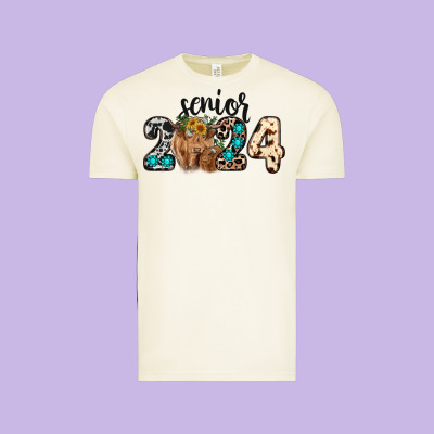 Western Senior 2024 Cow Vintage Tee Designed By Ranaportraitstore