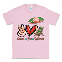 Bubblegum Pink Peace love summer Classic Tee - NancyCooperArtShop