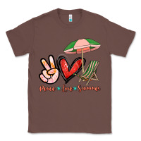Chestnut Peace love summer Classic Tee - NancyCooperArtShop