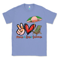 Colony Blue Peace love summer Classic Tee - NancyCooperArtShop