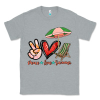 Heather Grey Peace love summer Classic Tee - NancyCooperArtShop