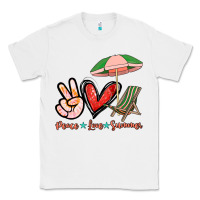 White Peace love summer Classic Tee - NancyCooperArtShop