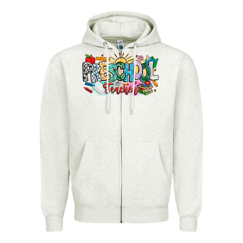 Precschool Teacher Zipper Hoodie by CowhideDigitalArt | Teevron