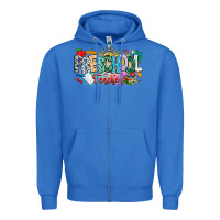 True Royal Precschool Teacher Zipper Hoodie - CowhideDigitalArt