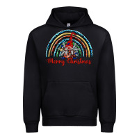 Black merry christmas gnomes   rainbow Urban Hoodie - BarkalooDesign