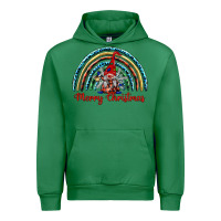 Emerald merry christmas gnomes   rainbow Urban Hoodie - BarkalooDesign