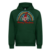 Forest Green merry christmas gnomes   rainbow Urban Hoodie - BarkalooDesign