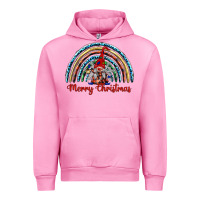 Fuchsia Pink merry christmas gnomes   rainbow Urban Hoodie - BarkalooDesign
