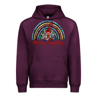 Mauve Wine merry christmas gnomes   rainbow Urban Hoodie - BarkalooDesign