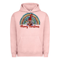 Pigment Salmon merry christmas gnomes   rainbow Urban Hoodie - BarkalooDesign