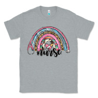 Heather Grey western nurse rainbow Classic Tee - RanaPortraitStore