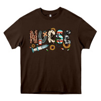 Chocolate Brown nurse Heavy Core Tee - JahusDesignShop