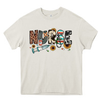 Cream nurse Heavy Core Tee - JahusDesignShop