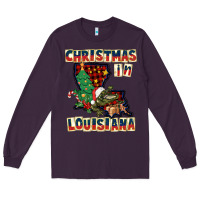 Plum christmas in louisiana Long Sleeve Tee - CowGirlArtShop