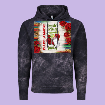 Nuestro Primer Dia De La Madre Juntos Vintage Hoodie Designed By Tumblerdesignbyshophia