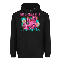 Black Breast Cancer my Goddaughter is a fighter Heavyweight Hoodie - Artiststas
