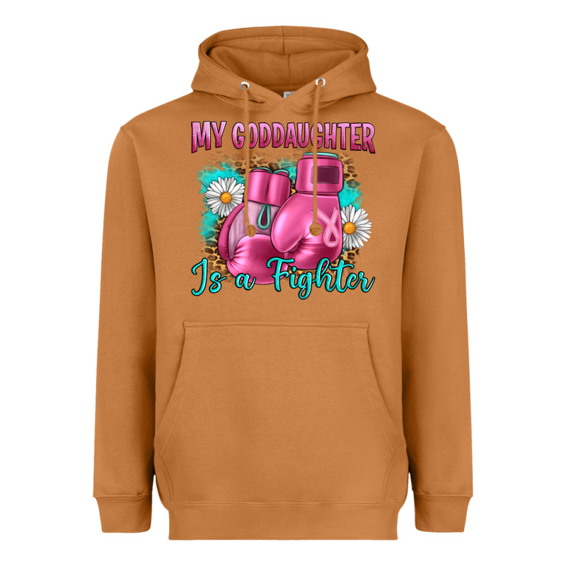 Breast Cancer My Goddaughter Is A Fighter Heavyweight Hoodie by Artiststas | Teevron