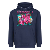 Navy Breast Cancer my Goddaughter is a fighter Heavyweight Hoodie - Artiststas