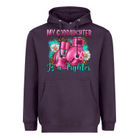 Plum Breast Cancer my Goddaughter is a fighter Heavyweight Hoodie - Artiststas