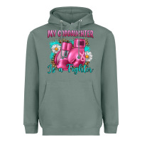 Sage Breast Cancer my Goddaughter is a fighter Heavyweight Hoodie - Artiststas