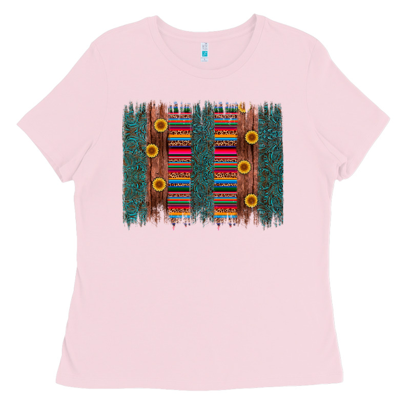 Sunflower Serape Brush Stroke Ladies Tee by Artiststas | Teevron