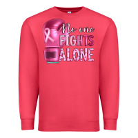 Cardinal Breast cancer no one fights alone boxing Premium Sweatshirt - Artiststas