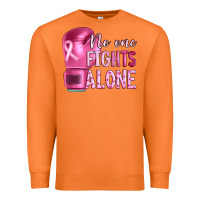 Carrot Breast cancer no one fights alone boxing Premium Sweatshirt - Artiststas