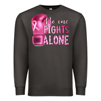 Smoke Breast cancer no one fights alone boxing Premium Sweatshirt - Artiststas