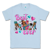 Dusty Blue Best Mom Ever Afro Woman Classic Tee - texasbilliewilder